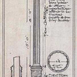 Plan - Lamp standards, Moore Street Martin Place Sydney, 1917