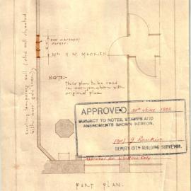 Plan - Elizabeth St and Castlereagh St Sydney (Mark Foys), alterations & additions to offices, 1935