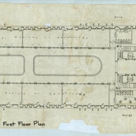 Plan - Queen Victoria Building (QVB) - First floor (part), 1892