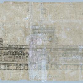 Plan - Queen Victoria Building (QVB) - Elevation to George Street, 1892