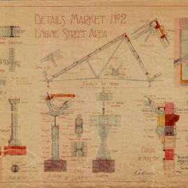 Plan - Details of steelwork and glazing Market 2, Haymarket, 1909