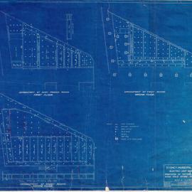 Plan - Electrical blueprint for Cold Store Fruit Markets, Haymarket,1913