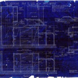 Plan - Blueprint of Khan system of reinforcement for Phillip Street substation, Sydney, 1914