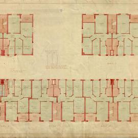 Plan - Second Floor of Workmen's Dwellings, Dowling Street Woolloomooloo, 1924
