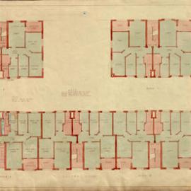 Plan - Second Floor Workmen's Dwellings, Dowling Street Woolloomooloo, 1924