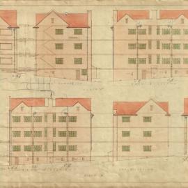 Plan - McElhone Street Elevations of Workmen's Dwellings, Dowling Street Woolloomooloo, 1924