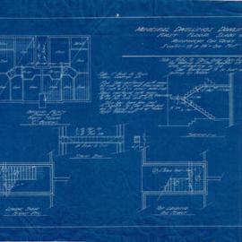 Plan - Blueprint First Floor Slabs Workmen's Dwellings, Dowling Street Woolloomooloo, 1924