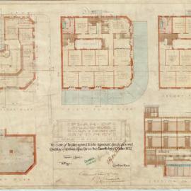 Plan - Floors and Cross Section of the Strand Hotel, corner of William Street and Crown Street Darlinghurst, 1922