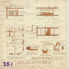 Plan - Alterations to Dining Room of the Strand Hotel, corner of William Street and Crown Street Darlinghurst, 1924