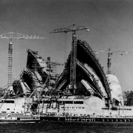 Sydney Opera House under construction, 1964