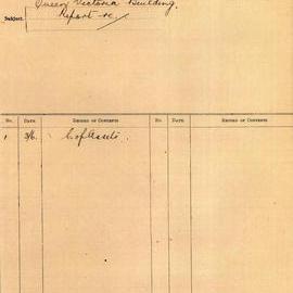 File - Report regarding the Queen Victoria Building (QVB), 1921