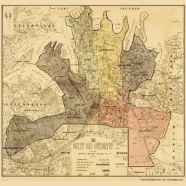 City of Sydney Ward Map, 1932-1948