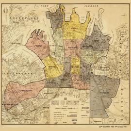 City of Sydney Ward Map, 1908-1924