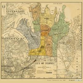 City of Sydney Ward Map, 1857-1870