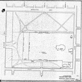 Plan - Proposed layout of paths, Camperdown Memorial Rest Park, 1955