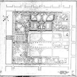 Plan - Proposed park sketch design, St Stephens Cemetery Camperdown, 1952