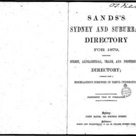Sands Sydney, Suburban and Country Commercial Directory, 1879