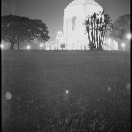 Anzac Memorial, Hyde Park by night, Liverpool Street Sydney, circa 1937