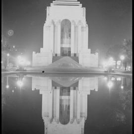 Anzac Memorial, Hyde Park by night, Liverpool Street Sydney, circa 1937