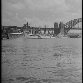 Warships visiting for Sesquicentenary, The Rocks, 1938