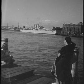 HMS Dorsetshire, Circular Quay, Sydney, 1938