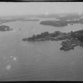 North Shore from top chord of Sydney Harbour Bridge, Sydney, 1932