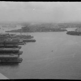 Sydney from top chord of Sydney Harbour Bridge, Sydney, 1932