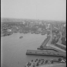 Sydney from Harbour Bridge, Sydney, 1936