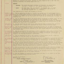Minutes of the Works, Building and Parks Committee, 1944 [Newtown Municipal Council]
