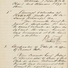 Minutes of Council Committees, 1898 [Newtown Municipal Council]