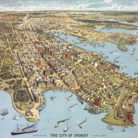 City of Sydney, Birdseye Map, 1888