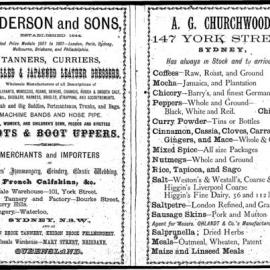 Sands Sydney, Suburban and Country Commercial Directory, 1885