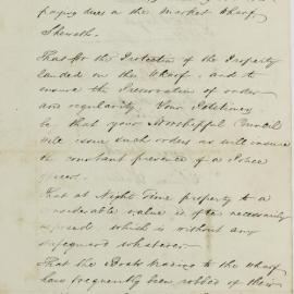 Petition - Request for the presence of a police officer at Market Wharf, Sydney, 1844