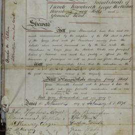 Memorial - Complaint about the adoption of the Pitt Street omnibus route, Sydney, 1870