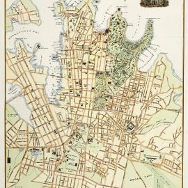 Map of Sydney with municipal ward boundaries, circa 1882