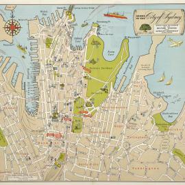 Map - Guide to the City of Sydney, circa 1945