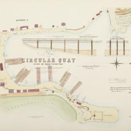 Map - Circular Quay including the Harbour Steamer Wharf, appendix E, circa 1873