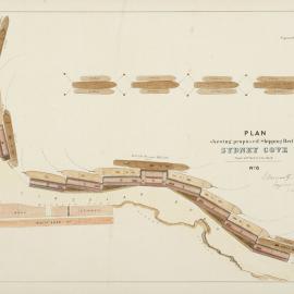 Map - Proposed shipping berths in Sydney Cove, Sydney, circa 1874