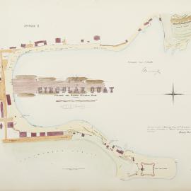 Map - Proposed design for the Iron Wharf, Circular Quay, appendix D, circa 1874