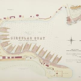 Map - Circular Quay including the Harbour Steamer Wharf, appendix F, circa 1873
