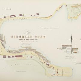Map - Circular Quay including the Harbour Steamer Wharf, appendix B, circa 1873