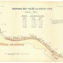Map - Sydney Cove proposed modifications, Sydney, circa 1874
