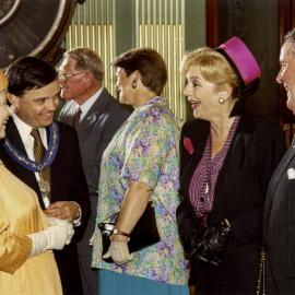 Queen meets guests, Royal Tour, Sydney Town Hall, 1992