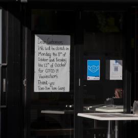 Covid-19 signage during Sydney's lockdown, Glebe Point Road Glebe, 2021