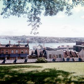 Darling Harbour and Kent Street from Observatory Hill Park, Millers Point, 1963