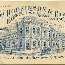 Postcard - T Hodkinson & Co, King Street Newtown, circa 1915-1919