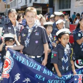 Sea Scouts, Sydney Town Hall, Chinese New Year, George Street Sydney, 2004