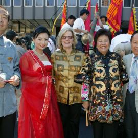 Lord Mayor Lucy Turnbull and dignitaries, Chinese New Year, Sydney Town Hall, George Street Sydney, 2004