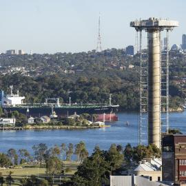 View of Sydney Harbour Control Tower under deconstruction, Barangaroo Reserve Barangaroo, 2016