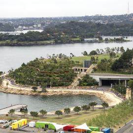 View of completed landscaping and development of Barangaroo Reserve Barangaroo, 2016